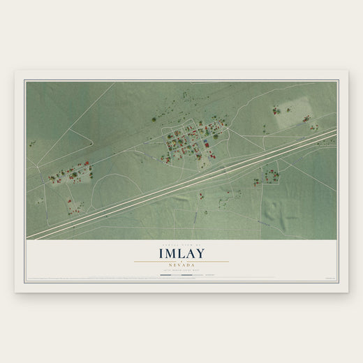 Imlay, Nevada map print, the full design