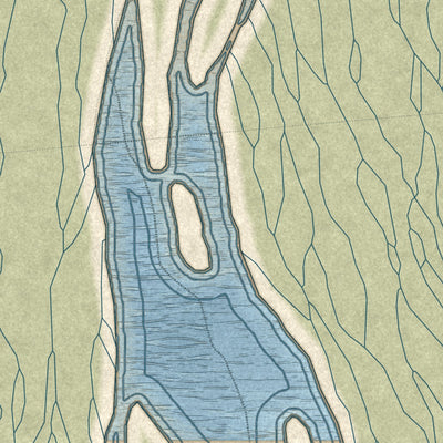 Close-up of the map of Indian Springs, Nevada print showing street and building detail