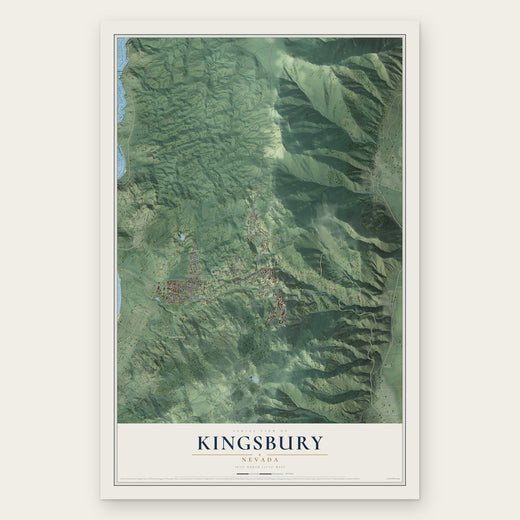 Kingsbury, Nevada map print, the full design
