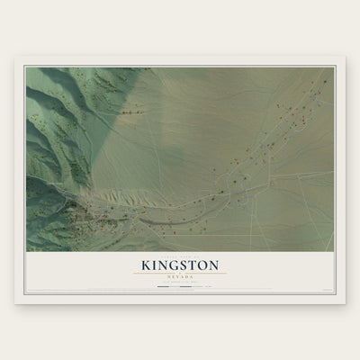 Kingston, Nevada map print, the full design