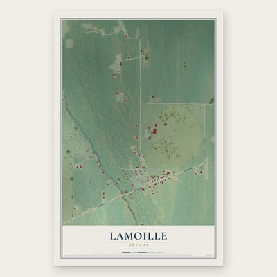 Lamoille, Nevada map print, the full design