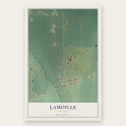 Lamoille, Nevada map print, the full design