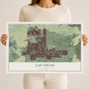 Map of Las Vegas, Nevada, 12 x 18 inch unframed archival matte print