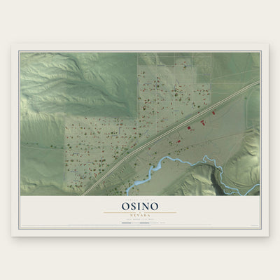 Osino, Nevada map print, the full design