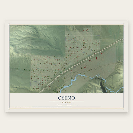 Osino, Nevada map print, the full design
