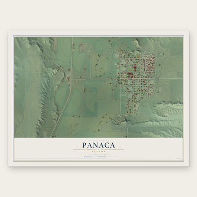 Panaca, Nevada map print, the full design
