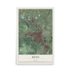 Map of Reno, Nevada, 12 x 18 inch unframed archival matte print