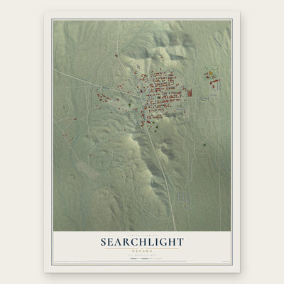 Searchlight, Nevada map print, the full design
