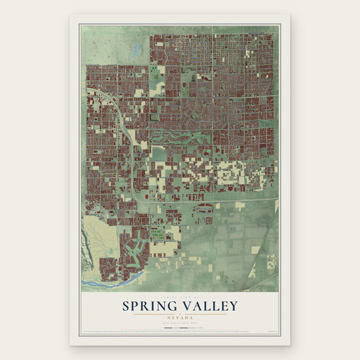Spring Valley, Nevada map print, the full design