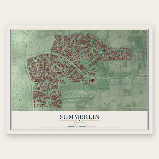 Summerlin, Nevada map print, the full design