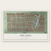 The Lakes, Nevada map print, the full design