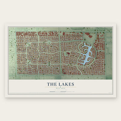 The Lakes, Nevada map print, the full design