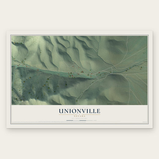 Unionville, Nevada map print, the full design