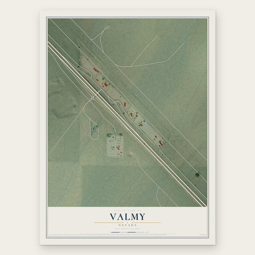 Valmy, Nevada map print, the full design