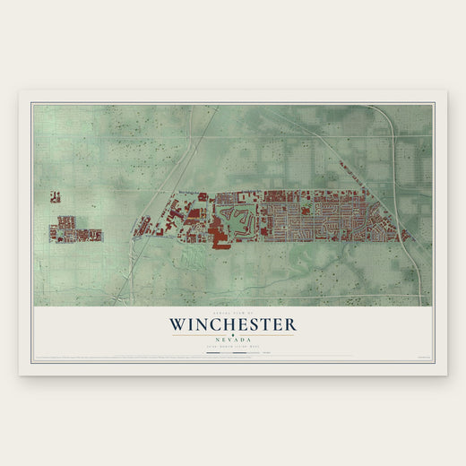 Winchester, Nevada map print, the full design