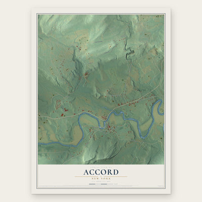 Accord, New York map print, the full design