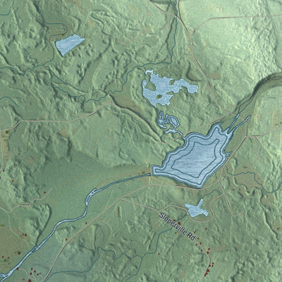 Close-up 1 of the Albion Town (Oswego County), New York map artwork