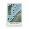 Alexandria Bay, New York map print, 12" x 18" Archival Matte Print mockup