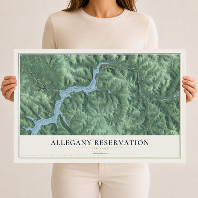 Allegany Reservation, New York map print, 12" x 18" Archival Matte Print mockup