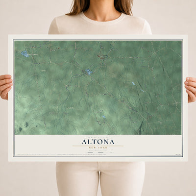 Altona, New York map print, 18" x 24" Archival Matte Print mockup