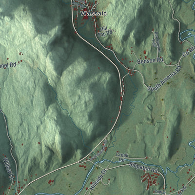 Close-up 2 of the Amenia, New York map artwork