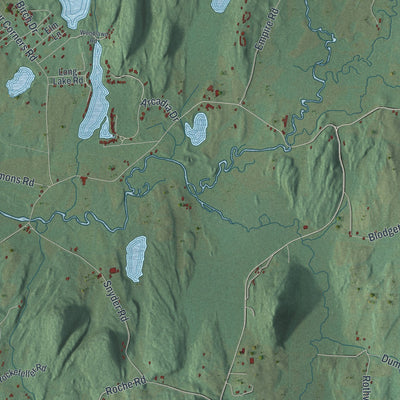 Close-up 2 of the Ancram, New York map artwork