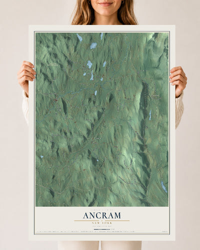 Ancram, New York map print, 24" x 36" Archival Matte Print mockup