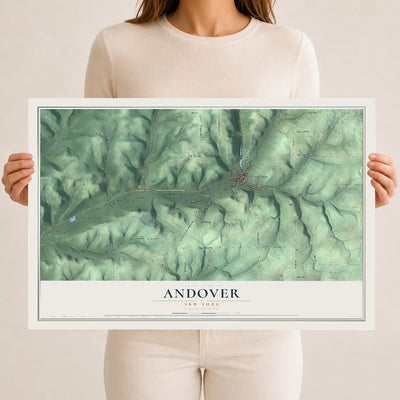Andover, New York map print, 12" x 18" Archival Matte Print mockup