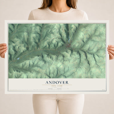Andover, New York map print, 18" x 24" Archival Matte Print mockup