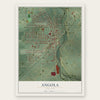 Angola, New York map print, the full design