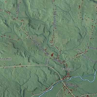 Close-up 2 of the Annsville, New York map artwork