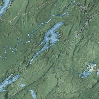 Close-up 2 of the Antwerp, New York map artwork