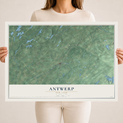 Antwerp, New York map print, 18" x 24" Archival Matte Print mockup