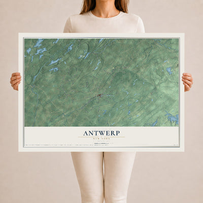Antwerp, New York map print, 24" x 36" Archival Matte Print mockup