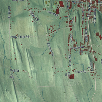 Close-up 2 of the Arcadia, New York map artwork