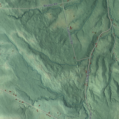 Close-up 2 of the Arkwright, New York map artwork