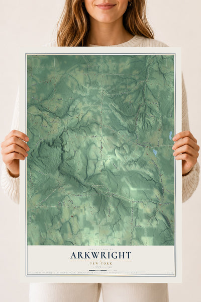 Arkwright, New York map print, 18" x 24" Archival Matte Print mockup