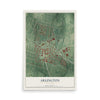 Arlington, New York map print, 12" x 18" Archival Matte Print mockup