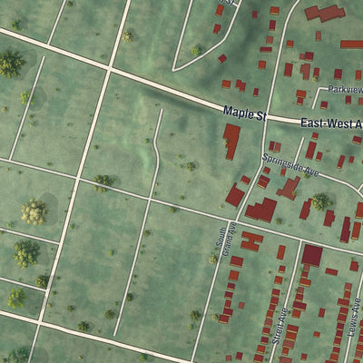 Close-up 2 of the Arlington, New York map artwork