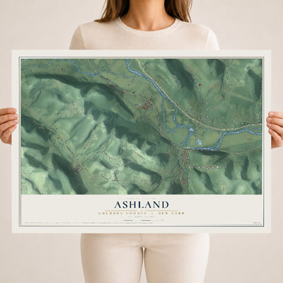 Map of Ashland, Chemung County, New York, 18 x 24 inch unframed archival matte print