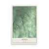 Attica, New York map print, 12" x 18" Archival Matte Print mockup