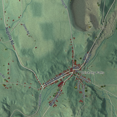 Close-up 1 of the Augusta, New York map artwork