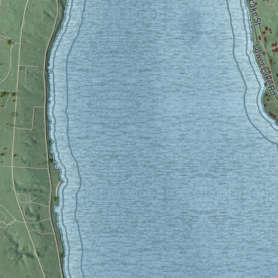 Close-up 2 of the Aurelius, New York map artwork