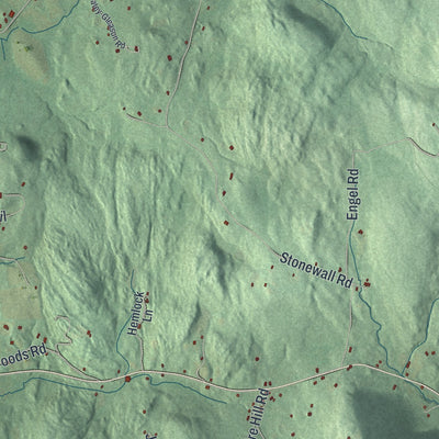 Close-up 1 of the Austerlitz, New York map artwork