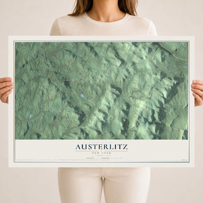 Austerlitz, New York map print, 18" x 24" Archival Matte Print mockup