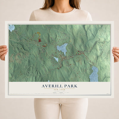 Averill Park, New York map print, 18" x 24" Archival Matte Print mockup