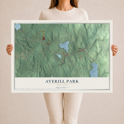 Averill Park, New York map print, 24" x 36" Archival Matte Print mockup