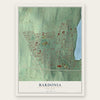 Bardonia, New York map print, the full design