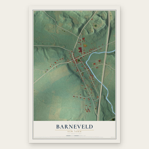 Barneveld, New York map print, the full design