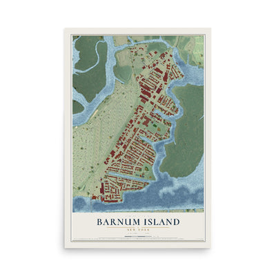 Barnum Island, New York map print, 12" x 18" Archival Matte Print mockup